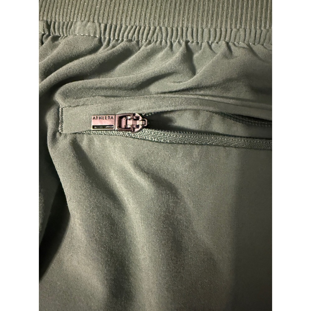 Athleta Green Athleisure Jogger Ankle Pants Women's Brooklyn Sz 6 Ribbed Sides - Picture 11 of 14